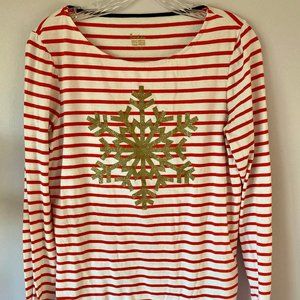Boden snowflake holiday top M